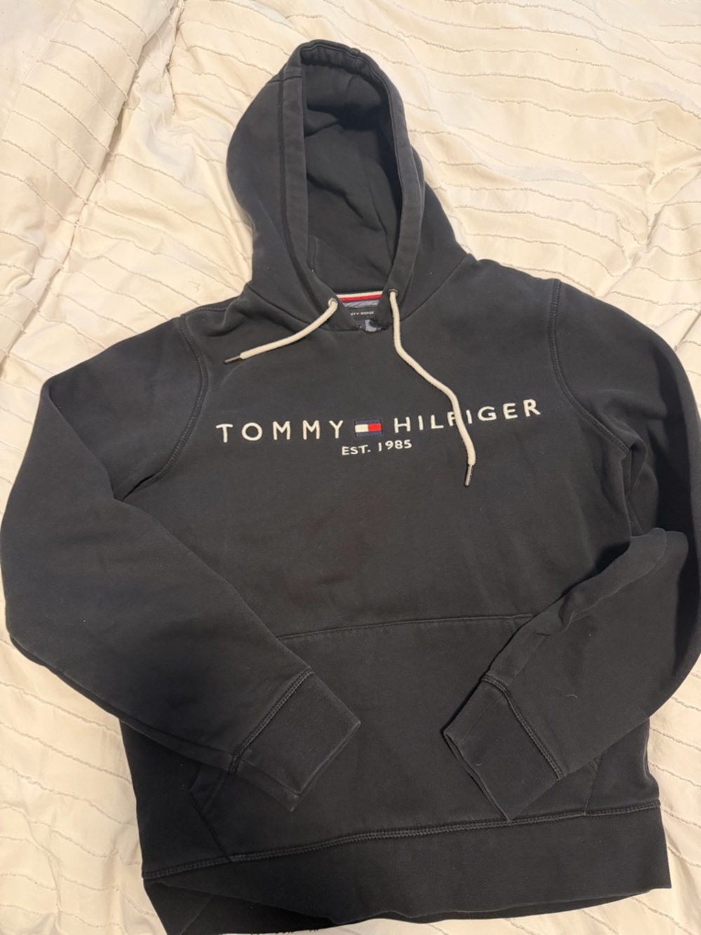 Tommy Hilfiger Black Logo Pullover Hoodie